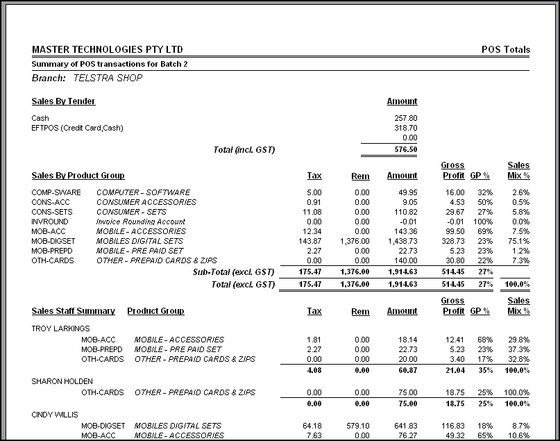 sample_POS Totals Report